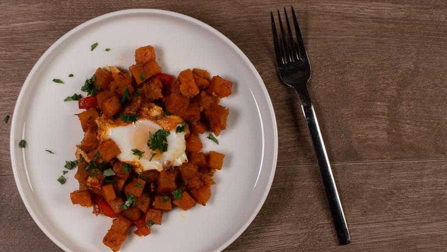 Sweet Potato Hash with Eggs